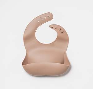 Silicone Bibs: Silicone Bib Almond