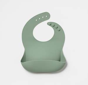 Silicone Bib Soft Moss