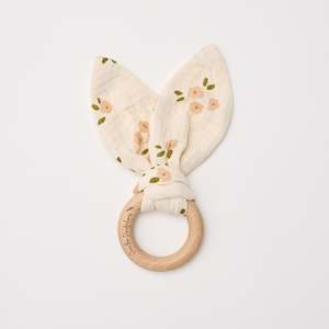 Loveys And Teethers: Organic Bunny Ears Teether Daisy