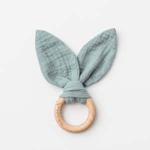 Loveys And Teethers: Organic Bunny Ears Teether Sage