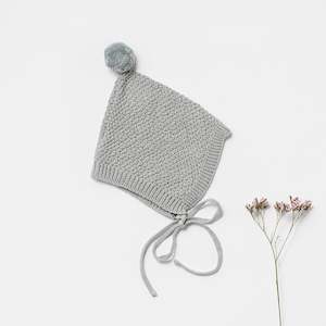 Bonnets: Pompom Bonnet in Sea