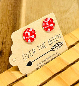 Dome Earrings: Domes - Ho ho ho