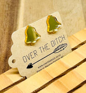 Dome Earrings: Domes - Jingle bells mirror