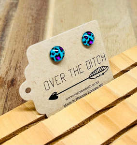 Mini: Domes - Blue, purple leopard mini