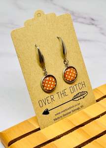 Products: Pendants - Orange white dotty
