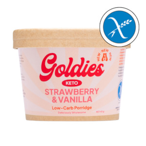 Eggs Dairy Grocery: Goldies Strawberry & Vanilla Keto Porridge