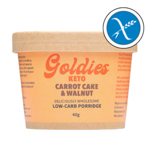 Eggs Dairy Grocery: Goldies Keto Carrot Cake & Walnut Porridge