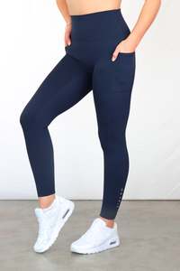 Leggings: Stealth Compression Leggings - Steel Blue