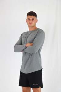 Mens T Shirts: Mens Integrity Long Sleeve - Ash Grey