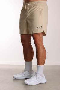 Mens Shorts: Oxyfit Mens Mesh Shorts - Sand