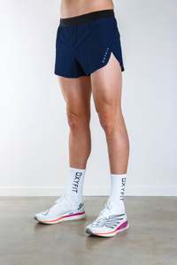 Mens Shorts: 3" Pace Endurance Shorts - Navy Blue