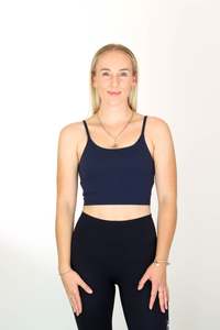 Womens Sports Bras: Oxyfit Desire Crop - Midnight Blue