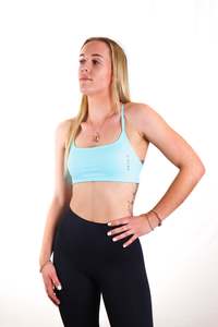 Womens Sports Bras: Oxyfit Allure Crop - Sea Aqua