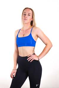 Womens Sports Bras: Oxyfit Allure Crop - Cobalt Blue