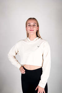 Women's Integrity Crop Hoodie - Vanilla Cream
