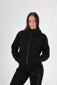 Womens Hoodies Sweaters: Womens Loyalty Zip-Up Hoodie - Onyx Black