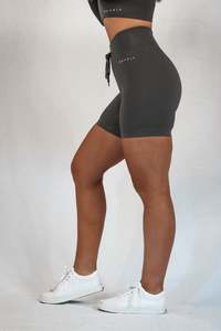 Womens Shorts: Hype Ribbed Shorts - Stone