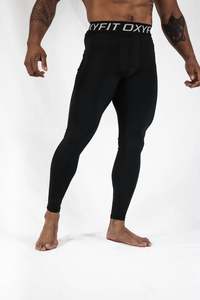 Mens Joggers: Mens Hybrid Compression Tights - Onyx Black