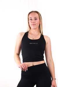 Oxytech: Womens OXYTECH Fitted Tank - Obsidian Black