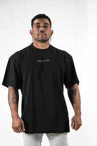 Home New Arrivals: Ether Oversized Heavy Tees - Black