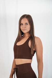 Hype: Hype Ribbed Bra - Double Chocolate