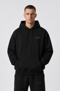 Mens Hoodies: Oxyfit Track Hoodie - True Black