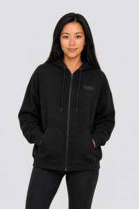 Products: Oxyfit Track Zip-Up Hoodie - Obsidian Black
