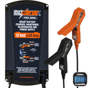 12V 25A Pro Series Battery Charger and Maintainer Lead-Acid + Lithium