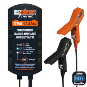 Car Battery Chargers: 12V 1.5A Pro Series Battery Charger and Maintainer Lead-Acid + Lithium