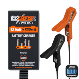 12V 0.8A Pro Series Battery Charger and Maintainer Lead-Acid + Lithium