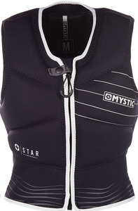 MYSTIC Star Impact Vest Fzip Kite (Womens Black/White)