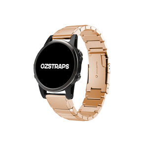 Garmin 26mm Quickfit Stainless: Rose Gold Ceramic Stainless Steel Garmin Fenix 6X / 7X / 8 (51MM) Band