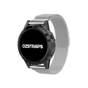 Garmin 26mm Quickfit Stainless: Silver Milanese Loop Garmin Fenix 6X / 7X / 8 (51MM) Band