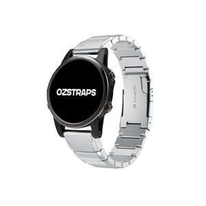 Garmin 26mm Quickfit Stainless: Silver Ceramic Stainless Steel Garmin Fenix 6X / 7X / 8 (51MM) Band