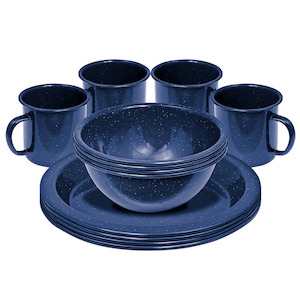 Test Dev Prep: 12 Piece Enamel Dinner Set