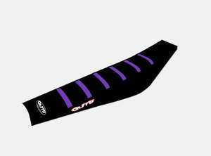 Surron: Surron Ribbed Gripper Cover - BLACK WITH PURPLE RIBS