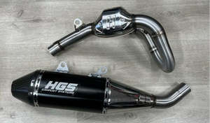 HGS EXHAUST SYSTEM 2024> KAWASAKI KX450F BLACK CARBON