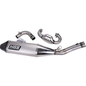 Hgs: HGS EXHAUST SYSTEM 2019-2024 YZ250F SILVER WITH CARBON TIP