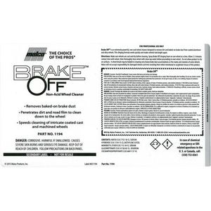 Tools & Accessories: Brake Off Secondary Label