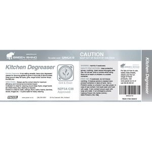 Green Rhino® Kitchen Degreaser K10 Half Label