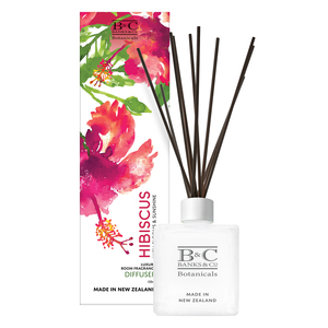 Products: Hibiscus Luxury Room Diffuser - Banks & Co. Botanicals — We create luxury skincare, room fragrance and candles. . for your skin and home. Care for your skin with lotion, wash, handcream and soap enriched with Manuka Honey. Available online or at selecte