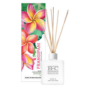 Products: Frangipani & Lime Room Diffuser - Banks & Co. Botanicals — We create luxury skincare, room fragrance and candles. . for your skin and home. Care for your skin with lotion, wash, handcream and soap enriched with Manuka Honey. Available online or at selec