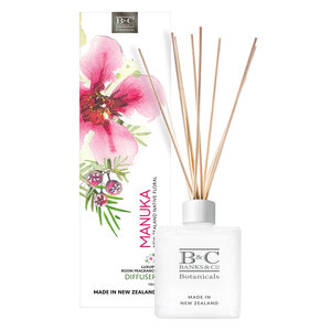 Products: Manuka Room Diffuser - Banks & Co. Botanicals — We create luxury skincare, room fragrance and candles. . for your skin and home. Care for your skin with lotion, wash, handcream and soap enriched with Manuka Honey. Available online or at selected New Zea