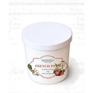 Products: French Pear Luxury Candle - Banks & Co. Botanicals — We create luxury skincare, room fragrance and candles. . for your skin and home. Care for your skin with lotion, wash, handcream and soap enriched with Manuka Honey. Available online or at selected Ne
