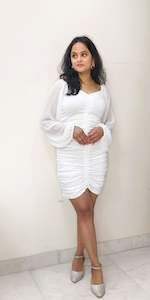 Dress: White  Bodycon Dress