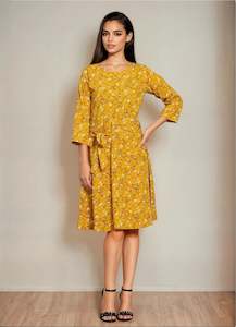 Dress: Women Fit and Flare Multicolor Dress