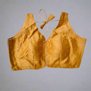 Blouses And Petticoats: Golden Tie-Back Sleeveless Blouse