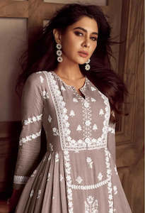 Kurti Palazzos: Moonstone Grace Chikankari Kurti Palazzo Set