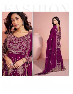 Georgette traditional plazzo suit for festivals