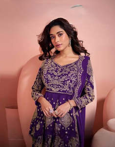 Georgette traditional plazzo suit for festivals